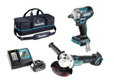 Akku- Set MAKITA Akku- Schlagschrauber und Akku- Winkelschleifer